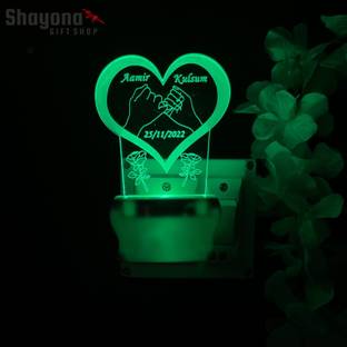 Shayona Customized Gift Frame, Birthday Gift,Anniversary Gift Table Night Lamp Night Lamp
