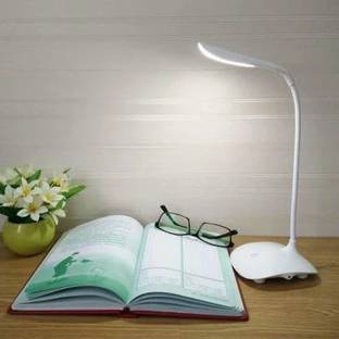 REXBURG Rechargeable 5W LED Table Desk Lamp Lights with 3 Stage Dimming Light (White) Table Lamp