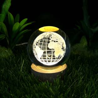 WRADER USB Powered 3D Galaxy Earth Crystal Ball Light Night Lamp