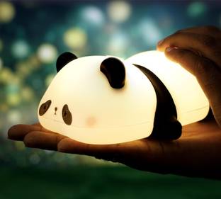 Stravos Rechargeable Sleeping Panda Lamp for Kids | 7-Color LED Changing Lamp | Gift Night Lamp