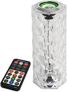 kirfiz 3 Color Changing Rechargeable Crystal Table Lamp,Touch Sensor Bedside Lamp Table Lamp