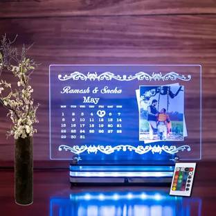ART ENTERPRISES Acrylic Personalized Photo Printed Customized Photo Printed Table Lamp