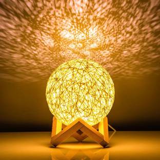 GTC Led Rattan Table Lamp USB Powered Bedside Light Creative Decorative Light Table Lamp