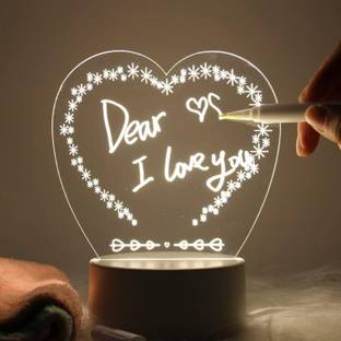 RUDHJAL 3D Acrylic Message Note Board LED Night Holiday Light Decorative Lamp Home Décor Night Lamp