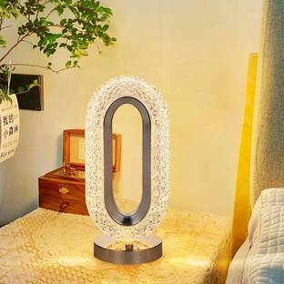 Ever Mall Crystal Table Lamp for Bedroom, Touch Control 3-Way Dimmable Light Table Lamp Table Lamp