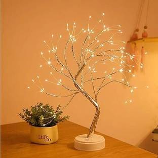 PROSS LED Tree Light Touch Switch Artificial Tree Lamp Decoration Battery/USB Operated Table Lamp