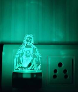DIONA Jesus Christ Christian Lord 3D Illusion LED Multi Color Night Lamp