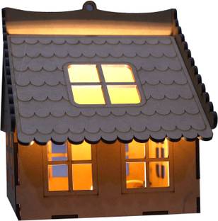 HUEX Wooden House Lamp,Baby Sleep Lighting Lamp,Small Christmas Decoration Light Night Lamp