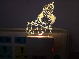SC Enterprise 3D Illusion Lord Krishna Design Night Lamp Night Lamp