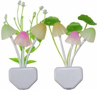 lYFteco Mushroom light automatic sensor ( Multicolor) pack of 2 Night Lamp (3 cm, White) Night Lamp