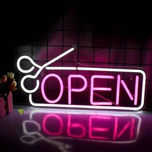 VNDRA OPEN LED SALON Neon Sign Light Nails Spa Beauty Studio LED Wall Art Night Lamp