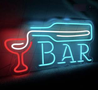 OrionHub Bar Neon, Wine Bottle Sign, Led Light Signs For Home Bar (10 X 18 Inches) Night Lamp