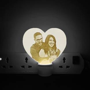 MAGIZHINI STORE Heart Shaaped Balloon Lithophane Plug In LED Night Lamp|Personalized|3d Printed Night Lamp