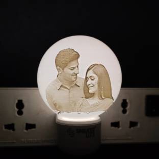 MAGIZHINI STORE Personalized 3d Printed Mini Moon Lamp shade lithophane LED Power Socket Night Lamp
