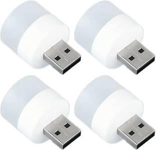 KINJAY Mini USB LED Light, LED Portable Bulb, Indoor, Outdoor, Reading, Sleep (4 pcs) Study Lamp