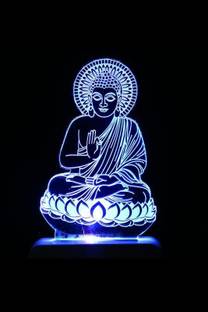 Aamivi Lord Gautam Buddha Symbol Of Peace 3D Multi Colour Night Lamp