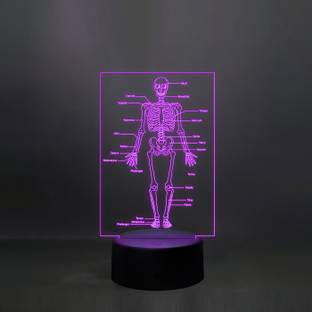 StarLaser Skeleton of Human Body with Names 7 Color Changing Light Table Lamp
