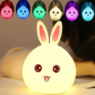 GRANTHI ENTERPRISE Bunny/Rabbit Night Lamp for Kids,Gift for Girls/Boys,Color Changing Light Night Lamp