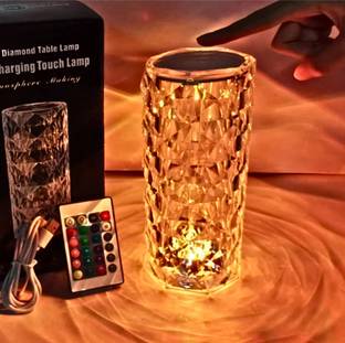 SAHAPECT LED Multi Colour USB Rechargeable Remote Touch Control Table Study Night Lamp