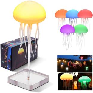 SEVENSPACE Jellyfish Lamp, LED Night Light – 7-Color Changing Lamp for Kids, Room Decor Table Lamp