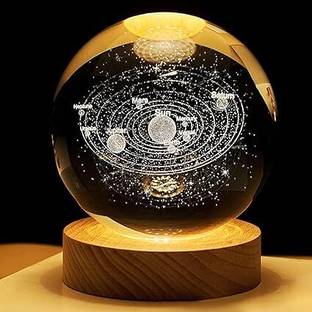the anuja 3D Galaxy Crystal Ball Night Lamp,Solar System Crystal Ball Night Light, Table Lamp