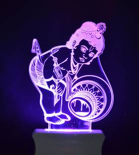 Gojeeva The Baby Krishna 3D illusion Night Lamp is Extremely cool and 3D illusion Design Night Lamp