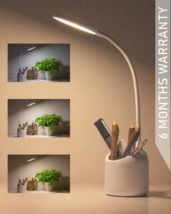 WEIRD WOLF 3 Colour Mode Rechargeable, Flexible Gooseneck LED Study/Desk Table Lamp