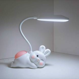MACVL5 Adjustable Table Lamp Cartoon Cute Rabbit Night Light Usb Rechargeable Night Lamp