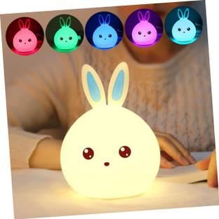 Pinxo Kawaii Silicone Night Light for Baby & Toddler Rooms, Dimmable Bedside Lamp Night Lamp