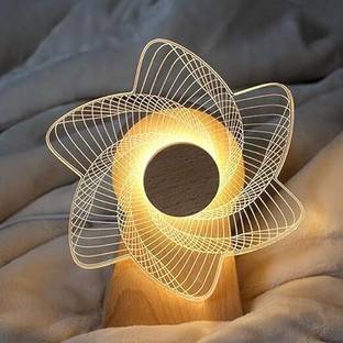 wonder digital Creative 3D Rotating Windmill Led Night Light Table Lamp(Design May Vary) Night Lamp
