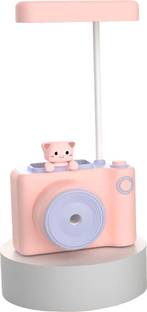 Kiditos Study Desk LED Lamp Rechargeable with Pen Holder and Sharpener (Cam) Table Lamp