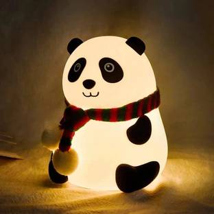 KARMBHUVI Cute Panda Night LAMP Silicone Night Light,7-Color Changing LamP Night Lamp
