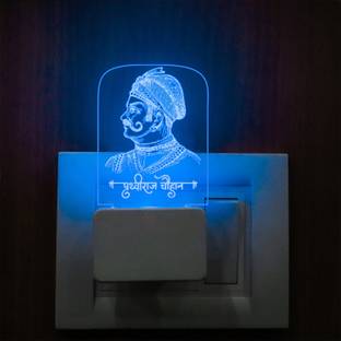 StarLaser 3D Illusion prithviraj Chauhan Led Night lamp 7 Color Changing Light with Plug Night Lamp