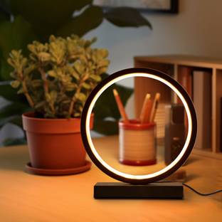 lumia LED Round Table Lamp USB Powered 3 Lighting Modes Adjustable Brightness For Home Table Lamp