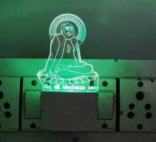 sc entarprise 3D BAPA SITARAM (BAJRANGDAS BAPA) Design Acrylic Night LAMP Night Lamp