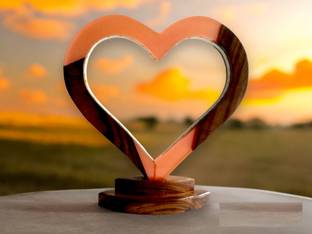 RESIN ART Heart Shaped Epoxy Lamp Night Lamp