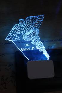 GiftDenaHai 3D Illusion Night Lamp With Name (72111 555 04) 3D Illusion 7 Color Lemp (N101) Table Lamp