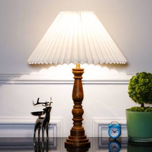 Kapoor E Illuminations Hatton hand crafted Solid wood honey finish Table Lamp