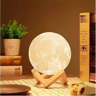 JYC 3D 7 Color Changing Moon Light with Stand for Bedroom Lights Night Lamp