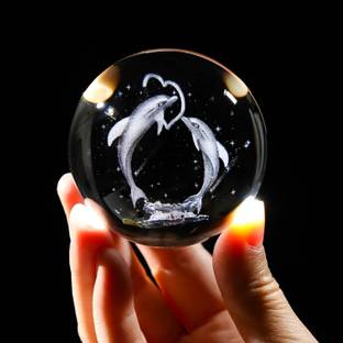 SKYBUCKET Crystal Ball Night Lamp Dolphin Crystal Ball Night Lamp