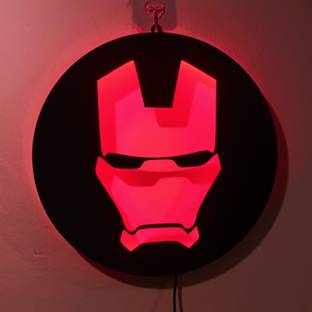 VNDRA Avenger Wood Art Thor Hulk Spiderman Ironman Light 16 Color Change LED Night Lamp