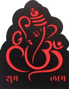 StarLaser Wooden Lord Ganesha Decorative Wall lamp/Table lamp for Bedroom and Mini Temple Night Lamp