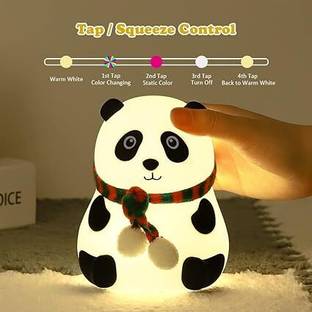 Dwiti Enterprise Cute Panda Silicon USB Rechargeable Night Light Lamp Night Lamp Night Lamp