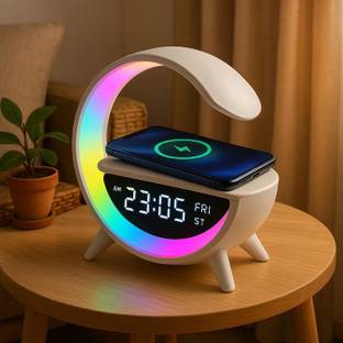 TECKIDO Multifunctional Smart LED Lamp with Wireless Charger, Alarm Clock & FM Radio Night Lamp