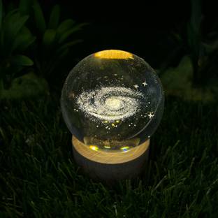 MOBIZAC 3D Milky Way Galaxy Crystal Ball Projection Light Table Lamp