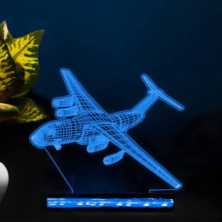 StarLaser 3D Optical Illusion Lamp C-17 Transport Air Plane 16 Color Changing Light Table Lamp