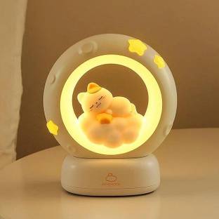 ROSE KULI 3D Crystal Cat Moon LED Night Lamp 3 Brightness Modes for Bedroom Home Night Lamp