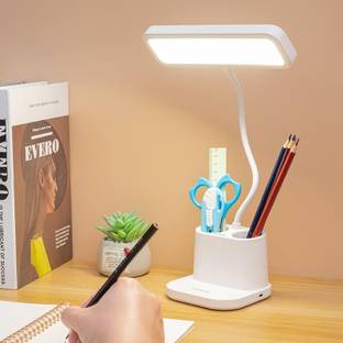 FIRSTLIKE On/Off Study Lamp USB Rechargeable 3 Level Brightness 360 Adjustable Arms Study Lamp
