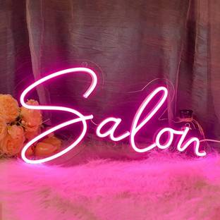 VNDRA LED SALON Neon Sign Light Nails Spa Beauty Studio LED Wall Art Decor Sign Night Lamp