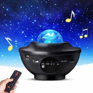 Galox Galaxy Star Light Projector for Bedroom with Bluetooth Speaker and Remote Table Lamp